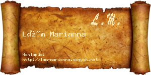 Lám Marianna névjegykártya